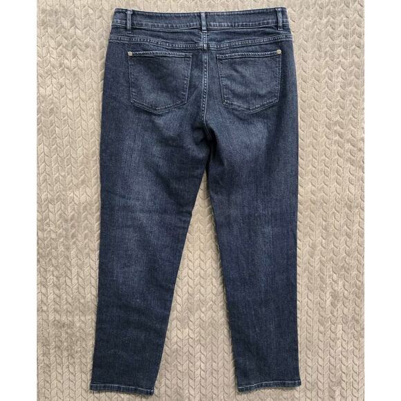 J Jill Slim Boyfriend Straight Leg Ankle Jeans Womens Size 6 Petite Blue Stretch - Picture 7 of 7